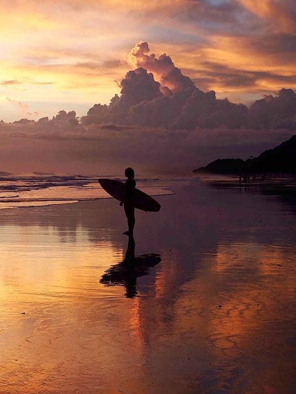 Surfing in Santa Teresa, Costa Rica